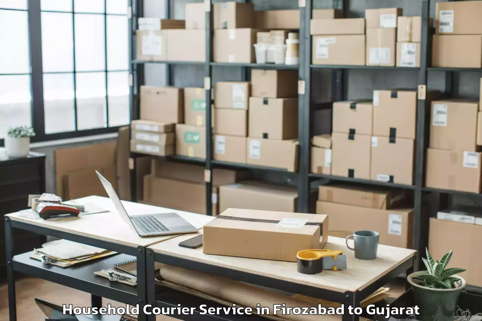 Book Firozabad to Indus University Ahmedabad Household Courier Online